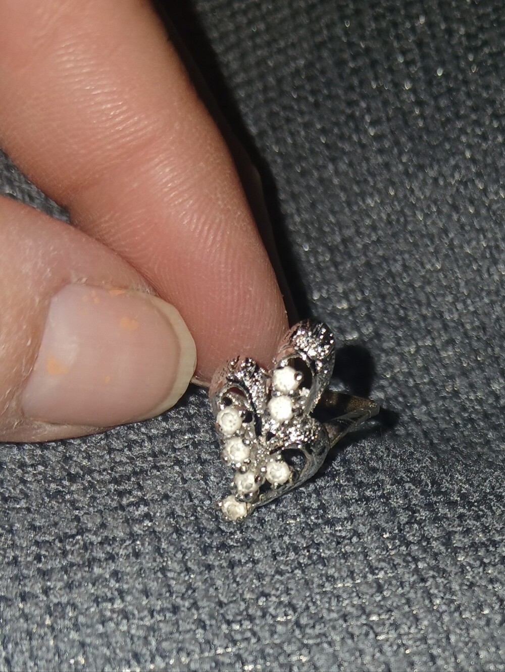Vintage Unique Sterling Silver Ring Size 6